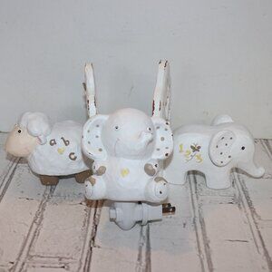 🐘🐑 Lamb & Elephant Bookend + Night Light Set · Dicksons · 5.25"